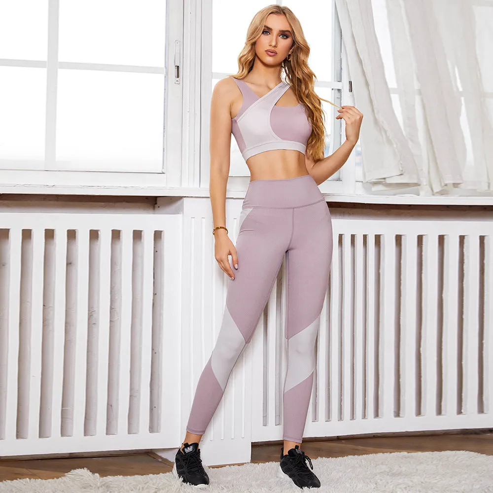 2 Piece Set Tight Yoga Leggings Outdoor Activewear Suits