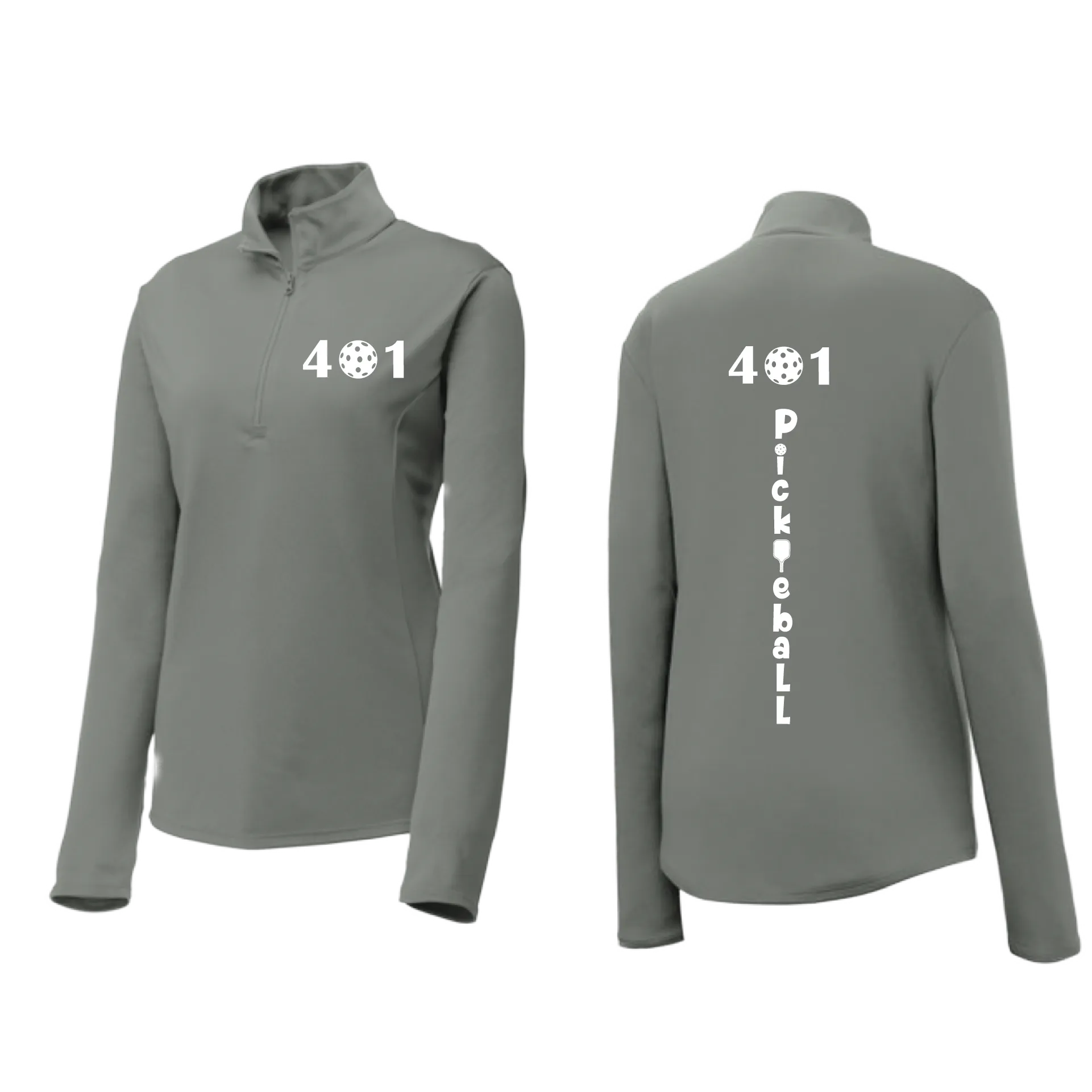 401 Pickleball Club | Women's 1/4 Zip Athletic Pullover Shirt | 100% Polyester