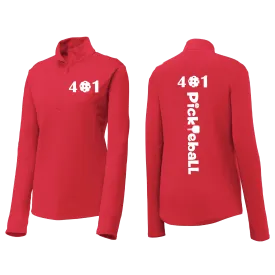 401 Pickleball Club | Women's 1/4 Zip Athletic Pullover Shirt | 100% Polyester