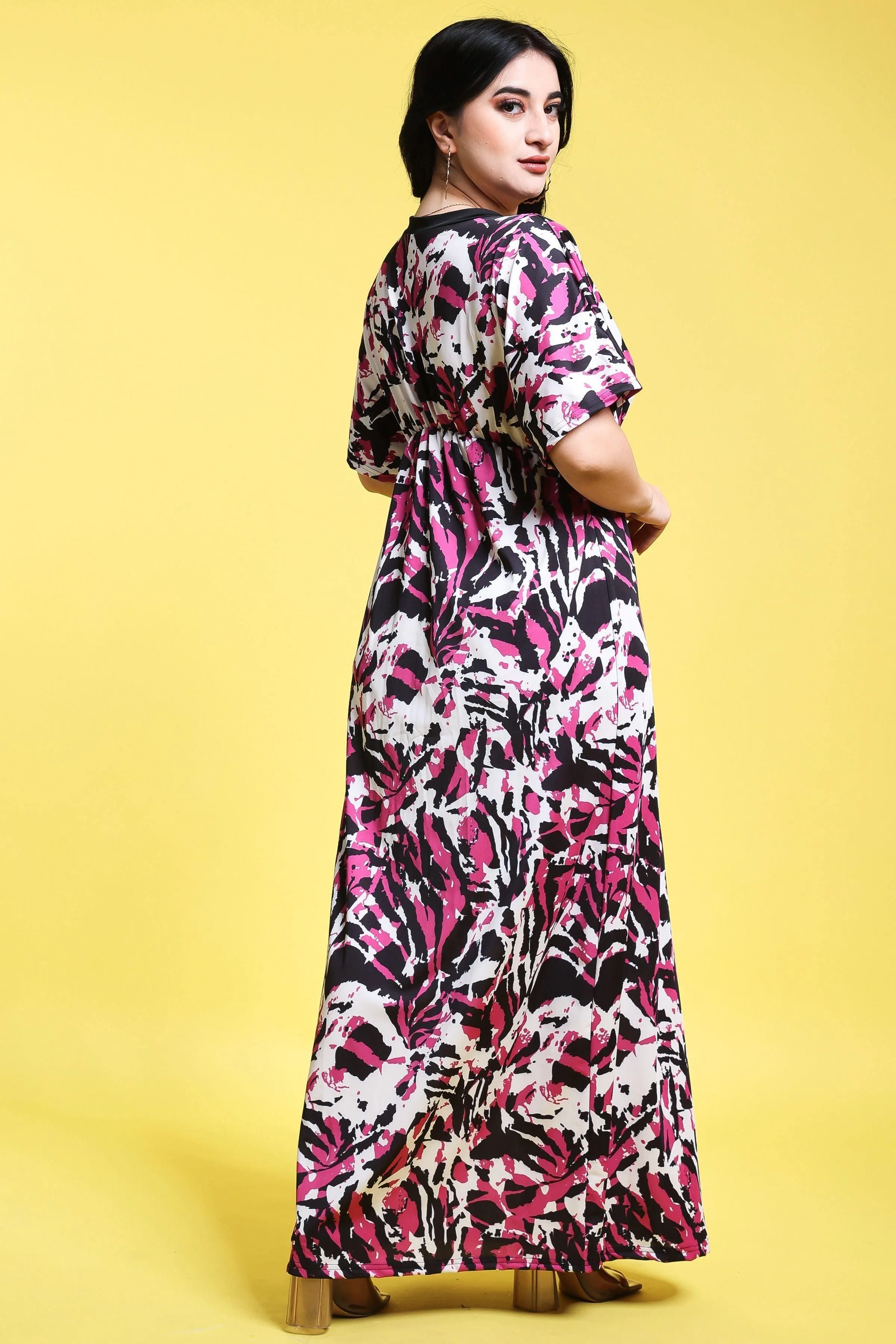 Abstract Printed Night Dress