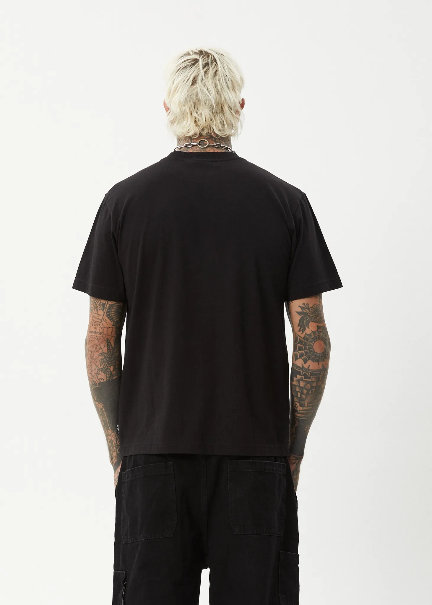 AFENDS Mens Thrown Out - Retro Fit Tee - Black