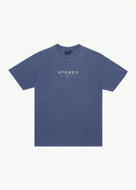 AFENDS Mens Thrown Out - Retro Fit Tee - Washed Marlin