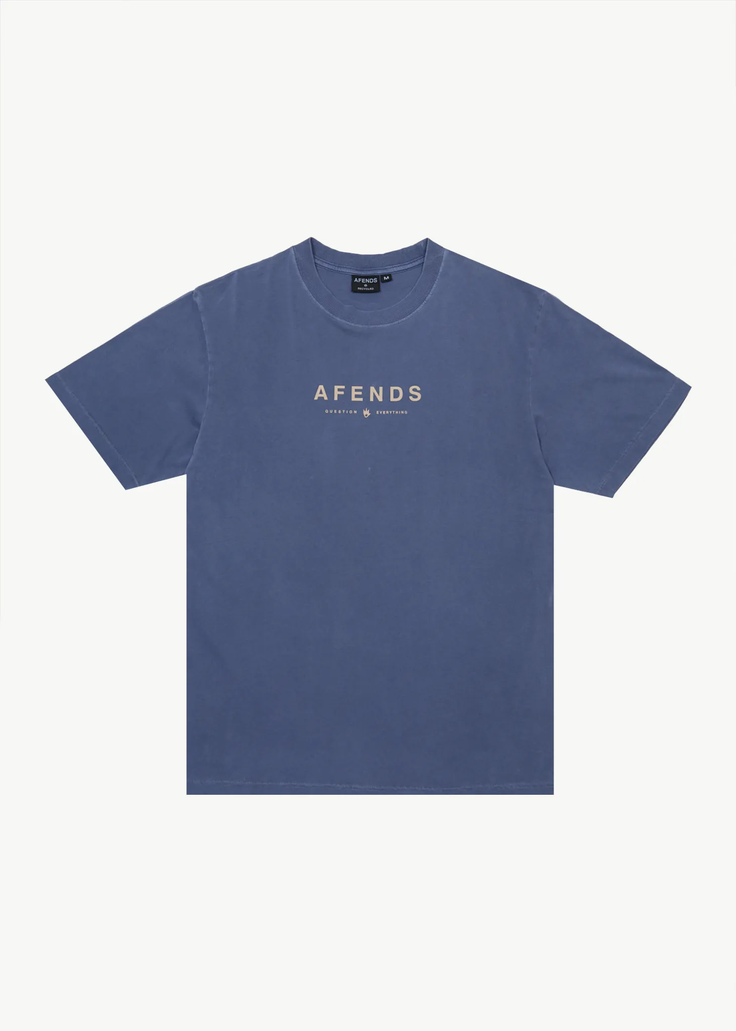 AFENDS Mens Thrown Out - Retro Fit Tee - Washed Marlin