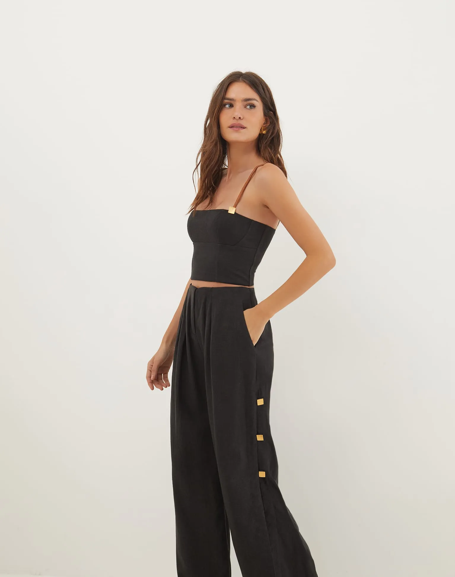 Alessia Wide Pants - Black