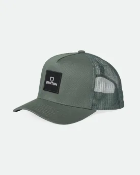 Alpha Block Netplus Trucker Hat in Agave Green & Agave Green