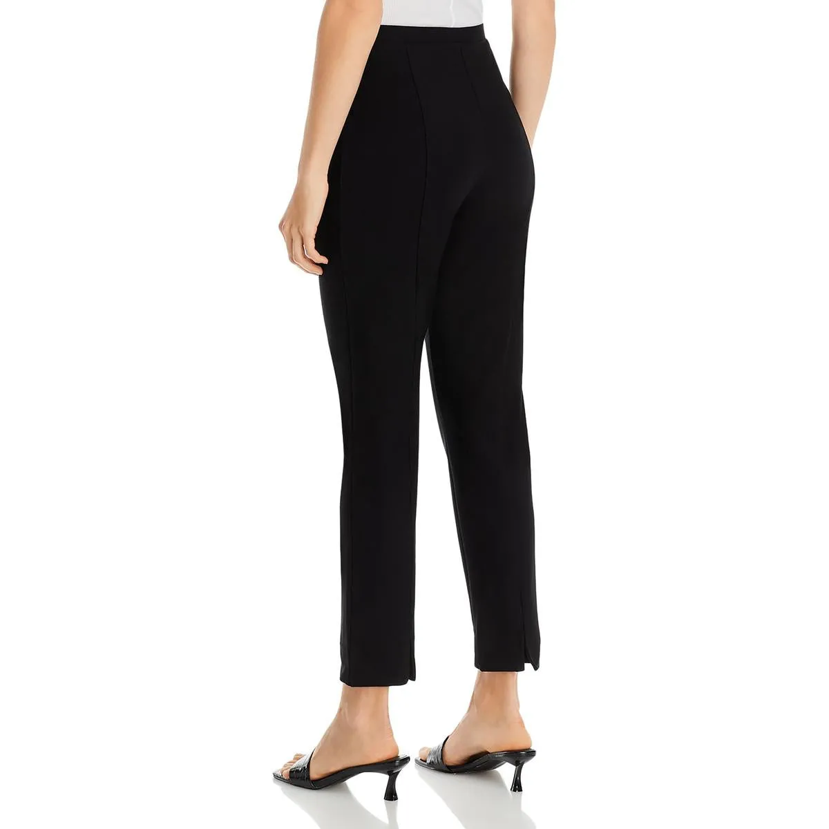 &BASICS Womens Crepe Mid-Rise Cropped Pants