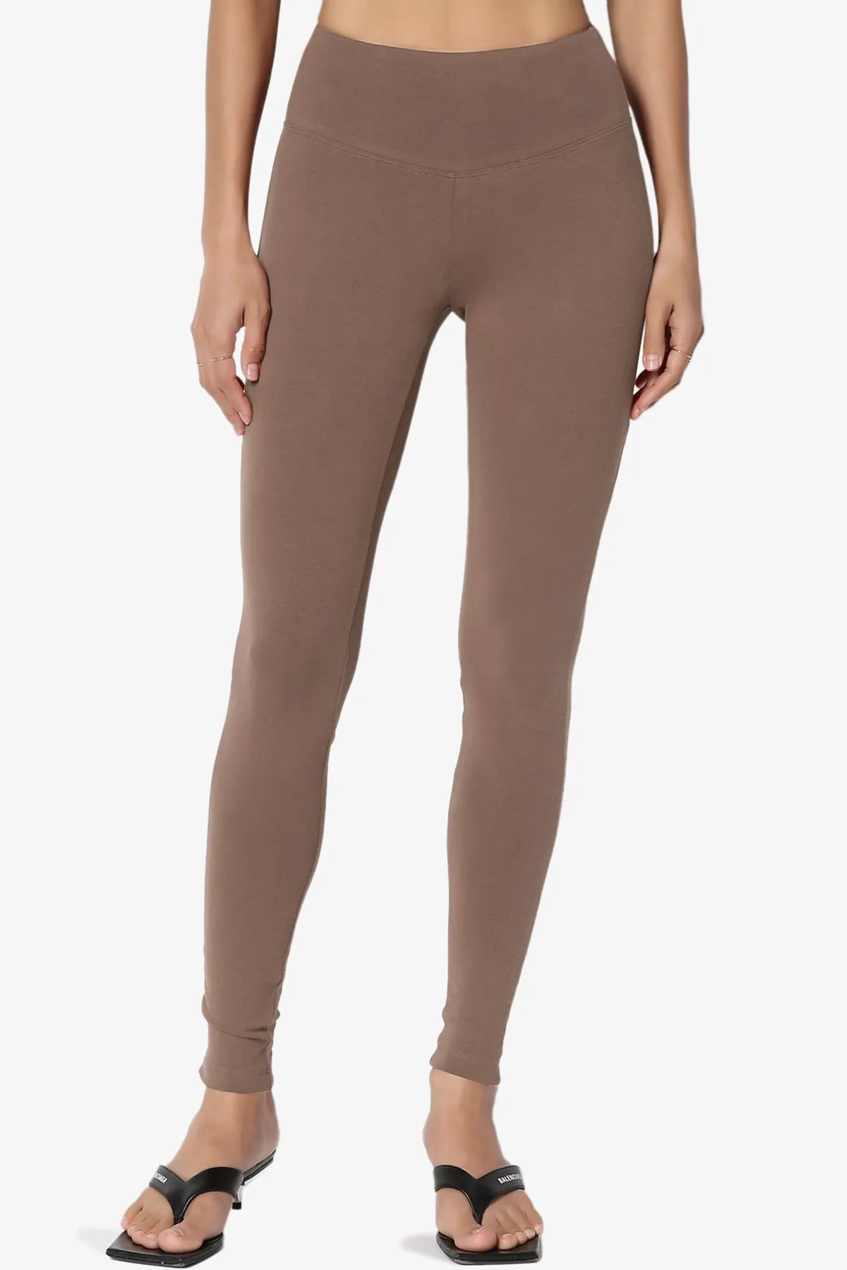 Ansley Cotton Wide Waistband Ankle Leggings MORE COLORS