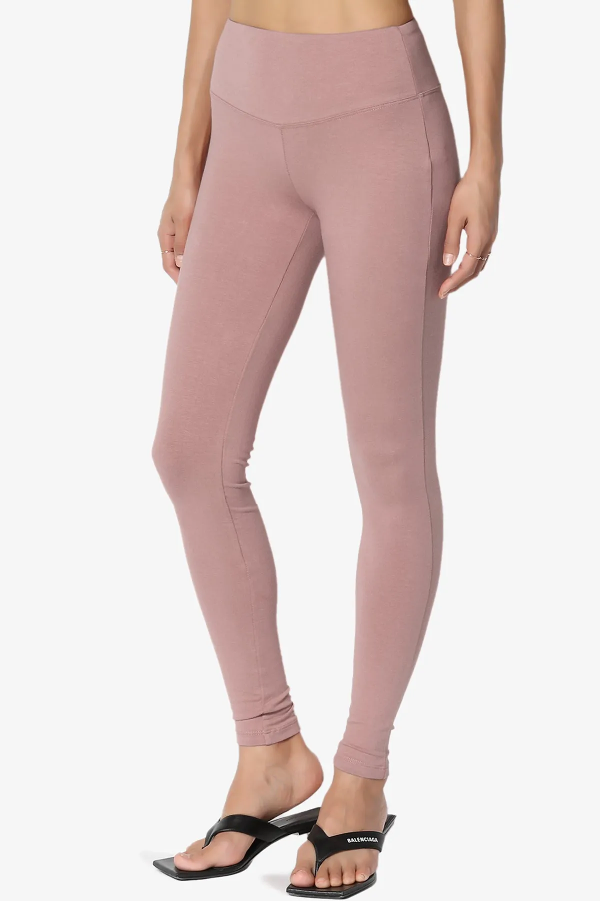 Ansley Cotton Wide Waistband Ankle Leggings MORE COLORS