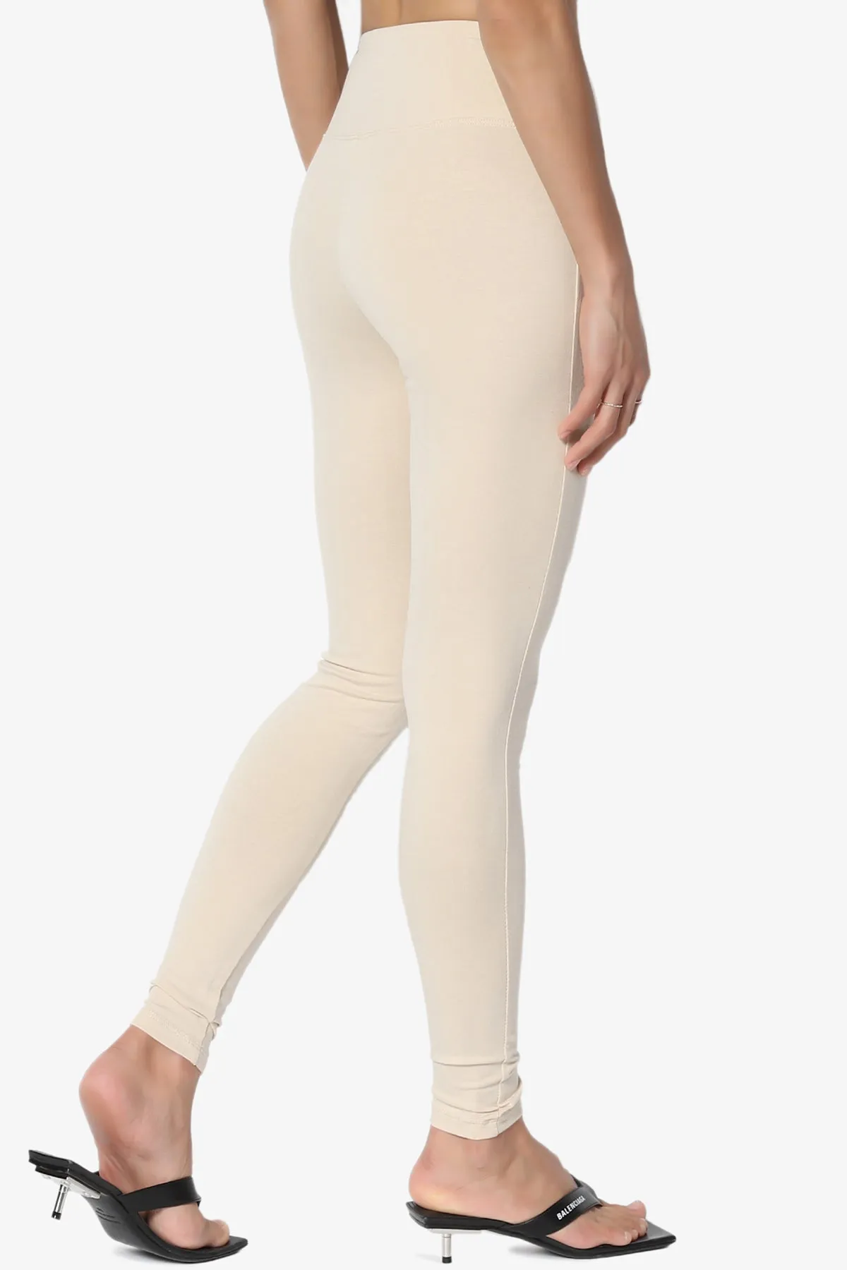 Ansley Cotton Wide Waistband Ankle Leggings MORE COLORS