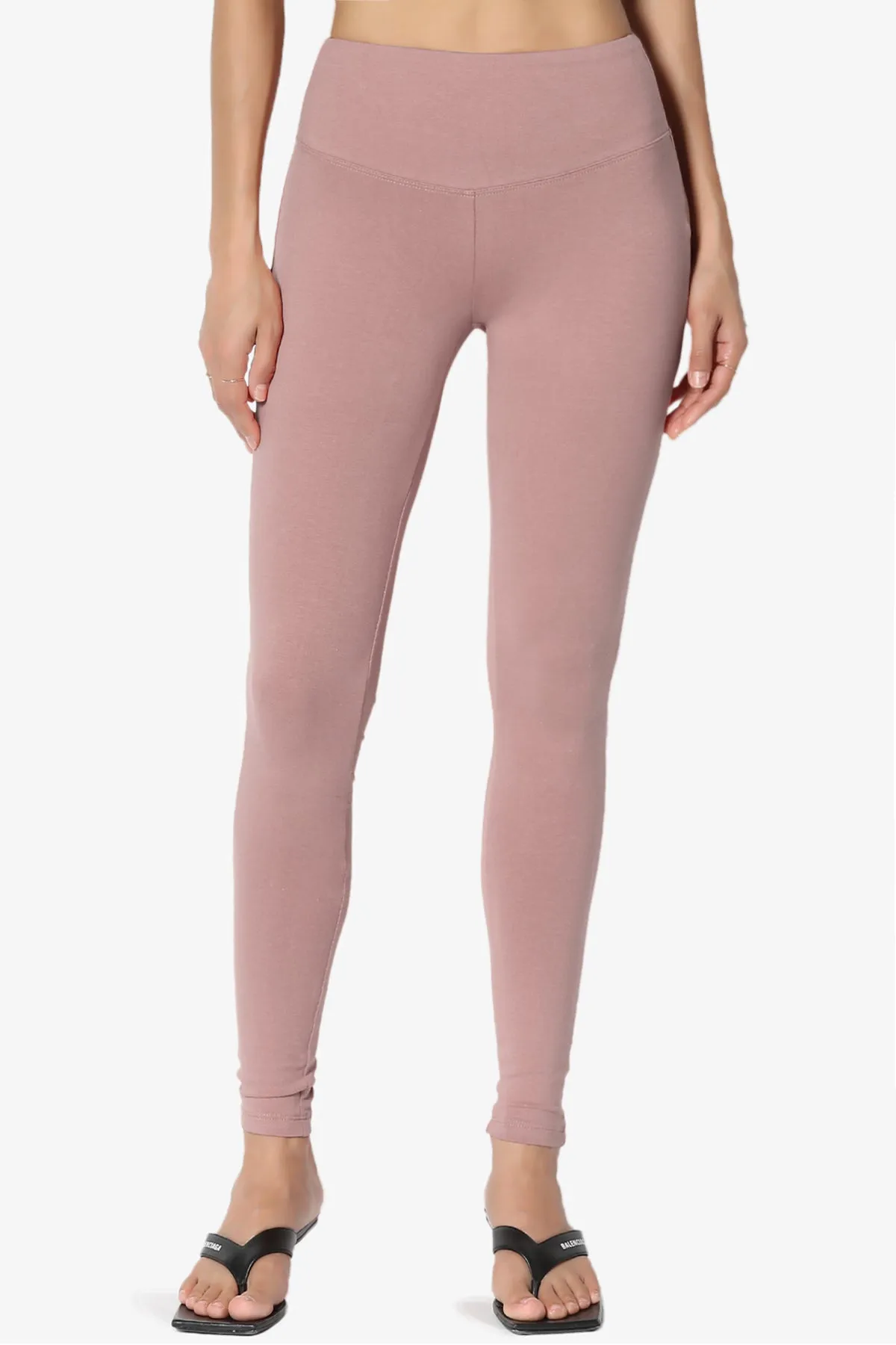 Ansley Cotton Wide Waistband Ankle Leggings MORE COLORS