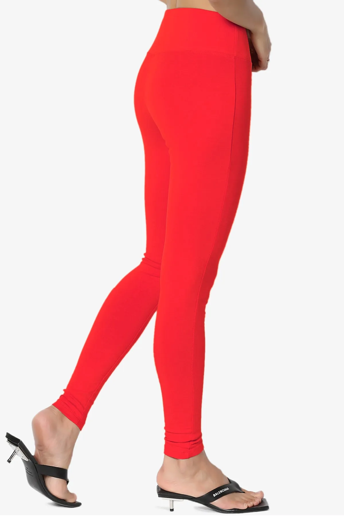 Ansley Cotton Wide Waistband Ankle Leggings MORE COLORS