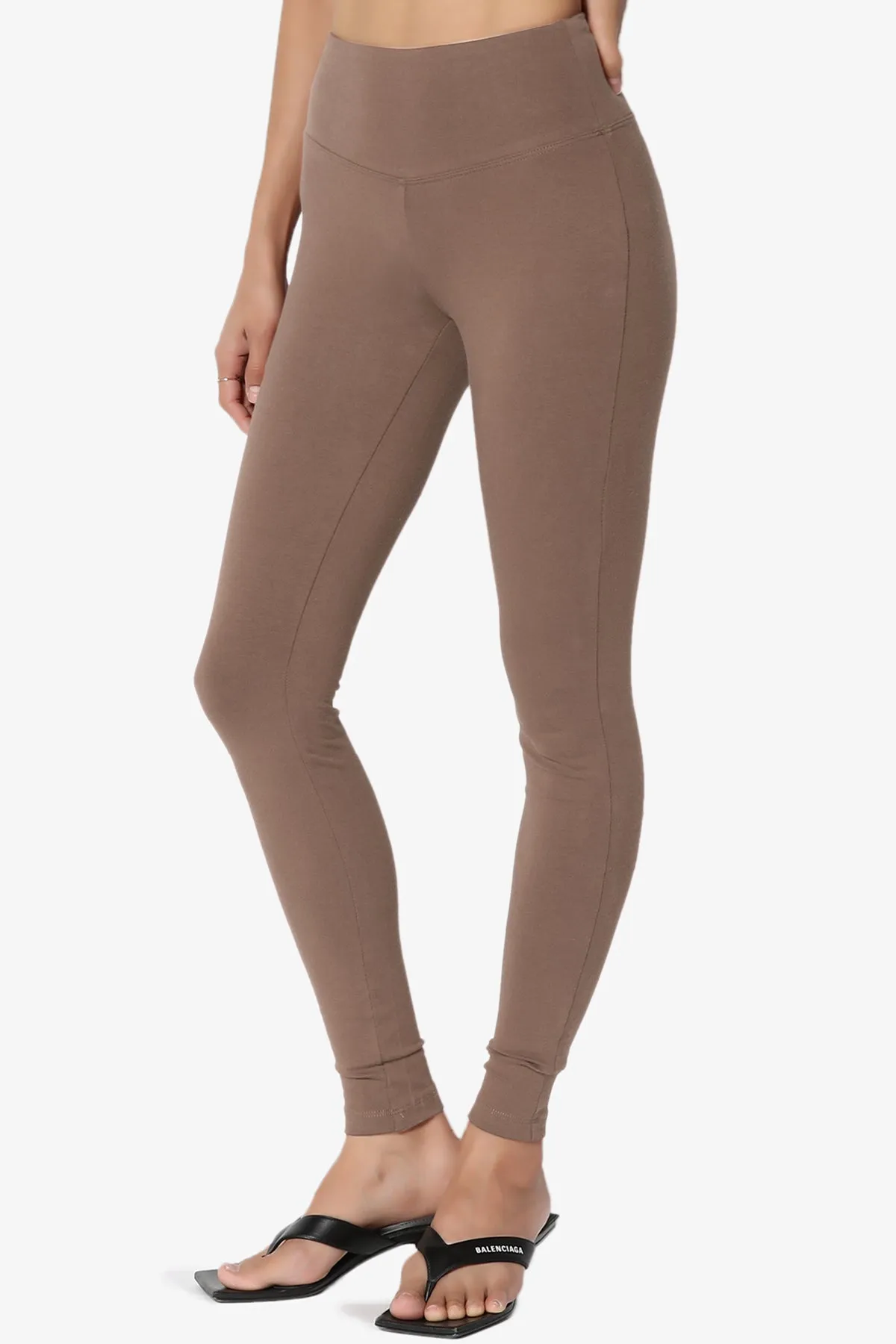 Ansley Cotton Wide Waistband Ankle Leggings MORE COLORS