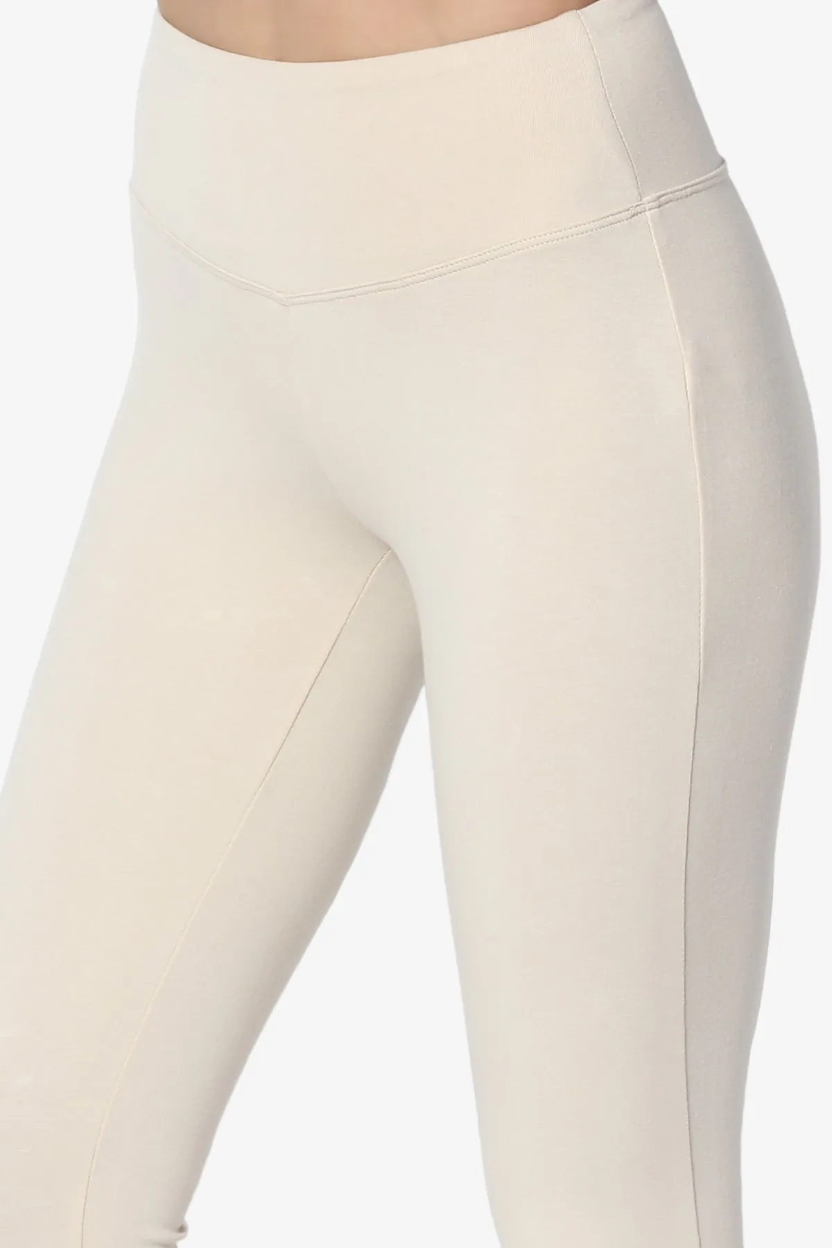 Ansley Cotton Wide Waistband Ankle Leggings MORE COLORS