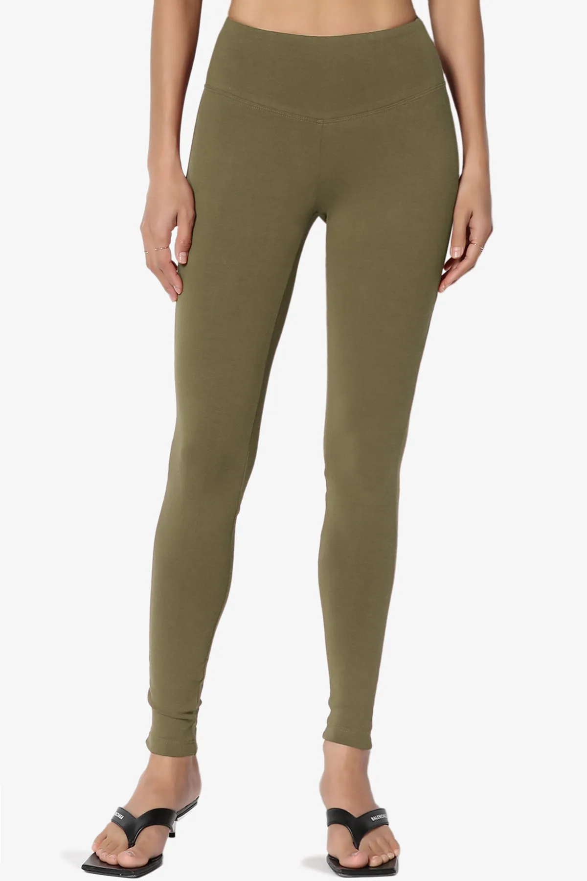 Ansley Cotton Wide Waistband Ankle Leggings MORE COLORS