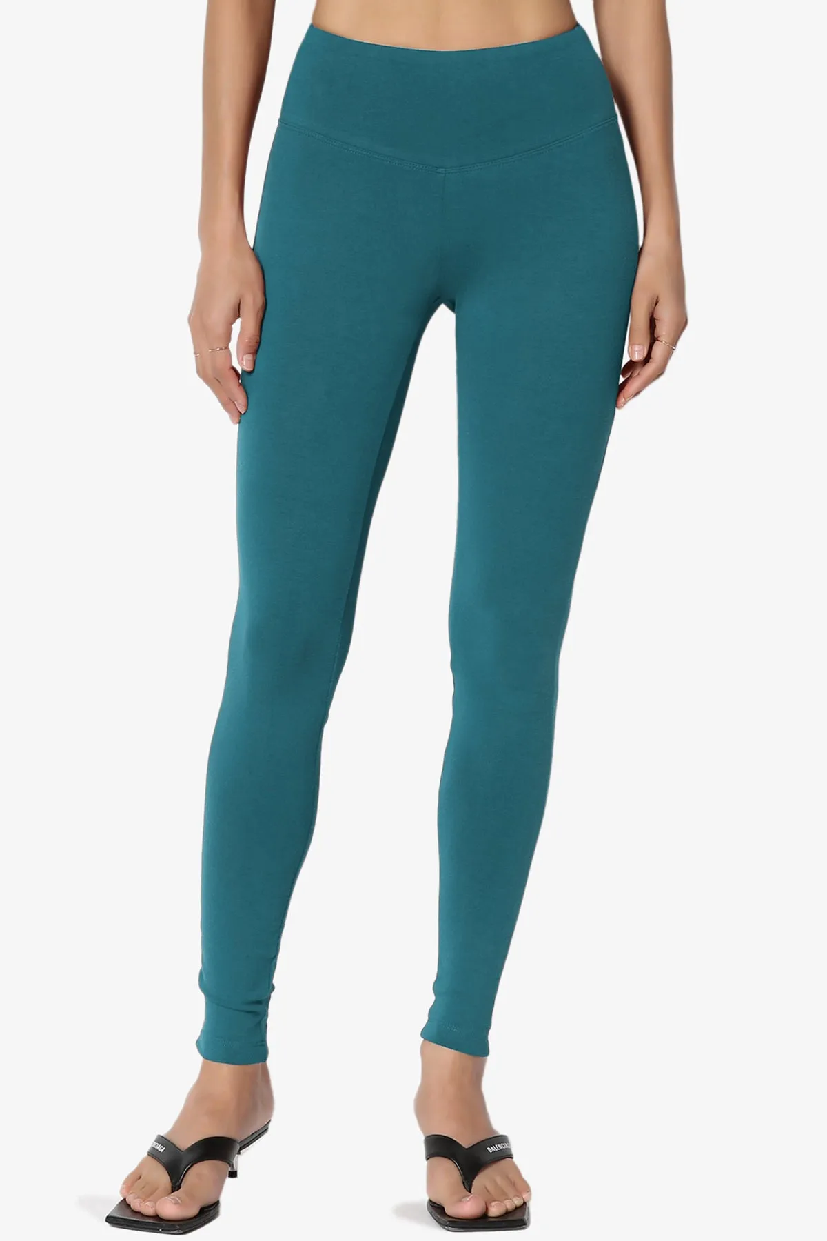 Ansley Cotton Wide Waistband Ankle Leggings MORE COLORS