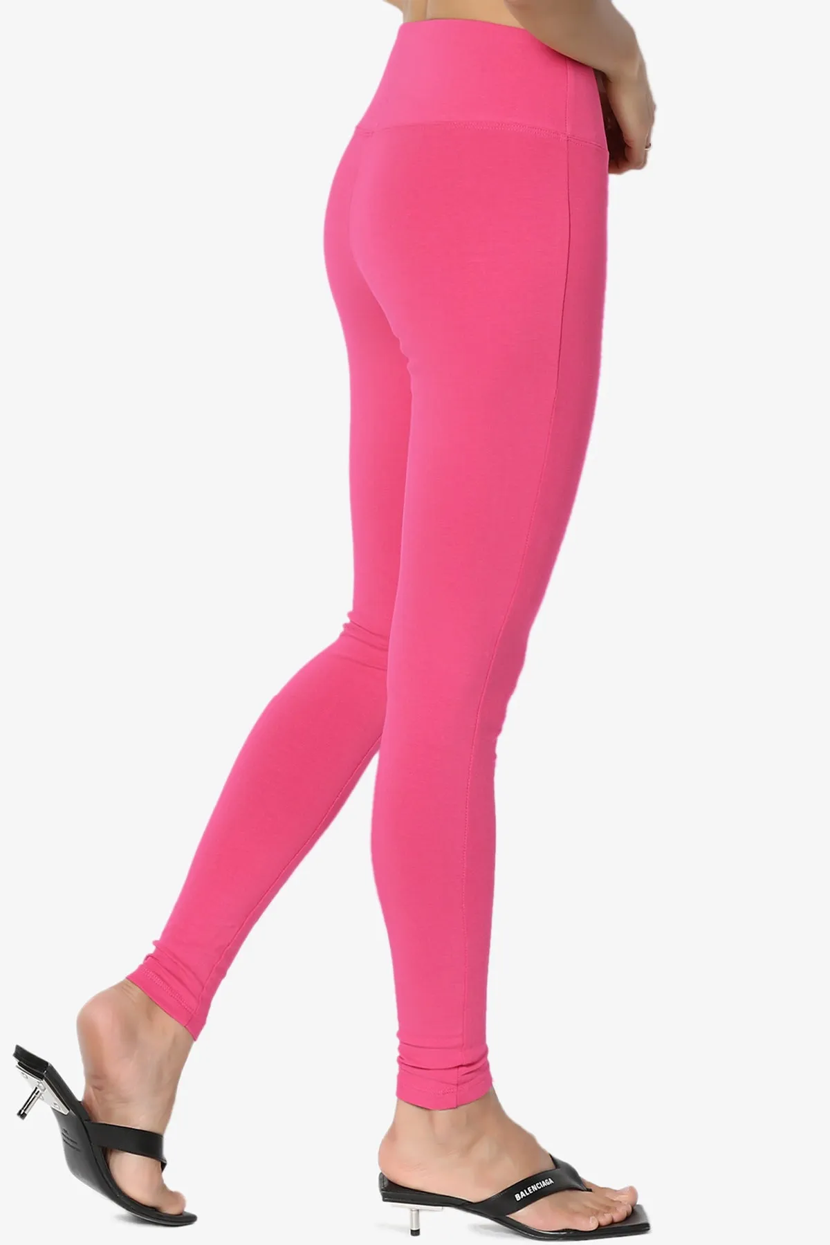 Ansley Cotton Wide Waistband Ankle Leggings MORE COLORS