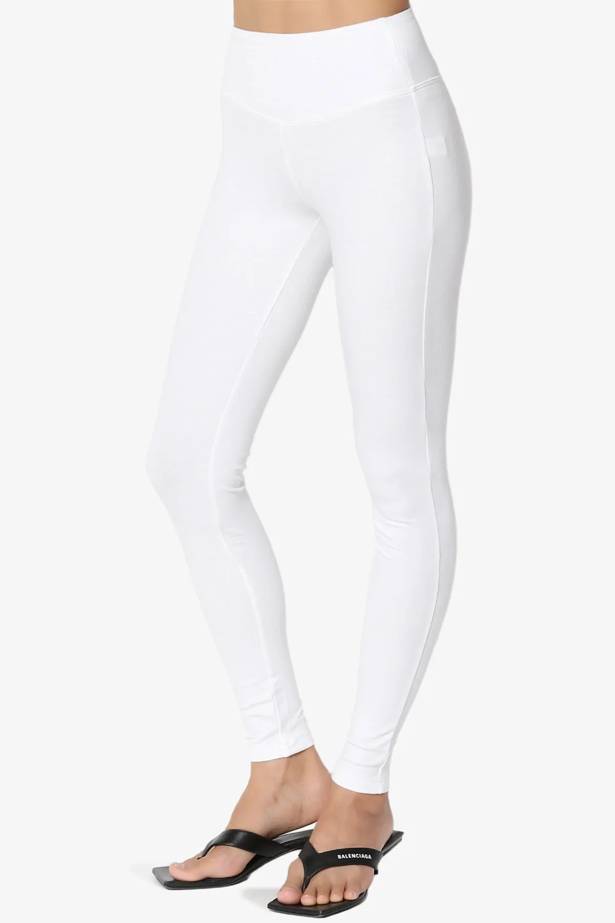 Ansley Cotton Wide Waistband Ankle Leggings MORE COLORS