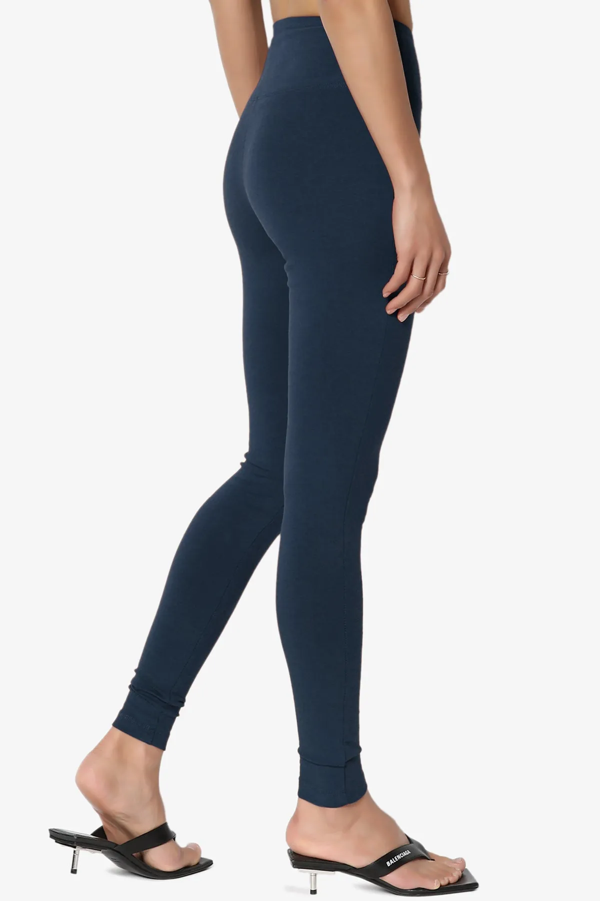 Ansley Cotton Wide Waistband Ankle Leggings MORE COLORS