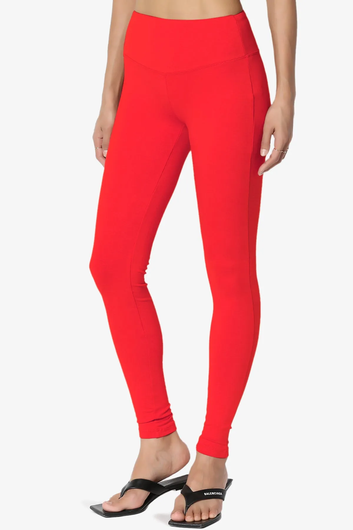 Ansley Cotton Wide Waistband Ankle Leggings MORE COLORS