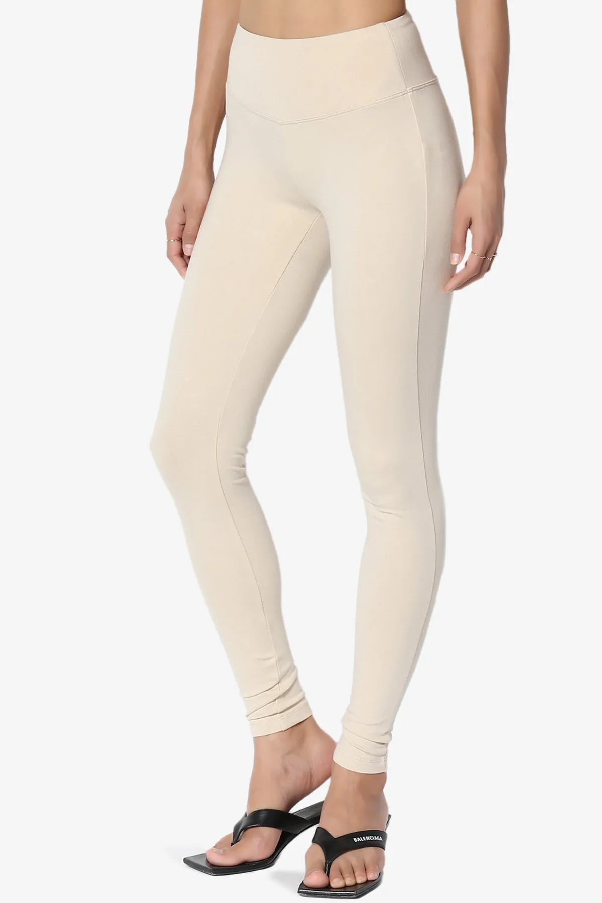 Ansley Cotton Wide Waistband Ankle Leggings MORE COLORS