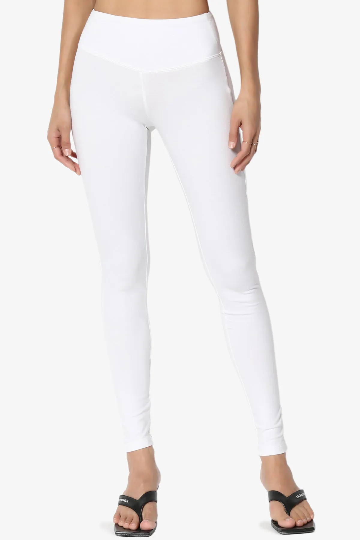 Ansley Cotton Wide Waistband Ankle Leggings MORE COLORS