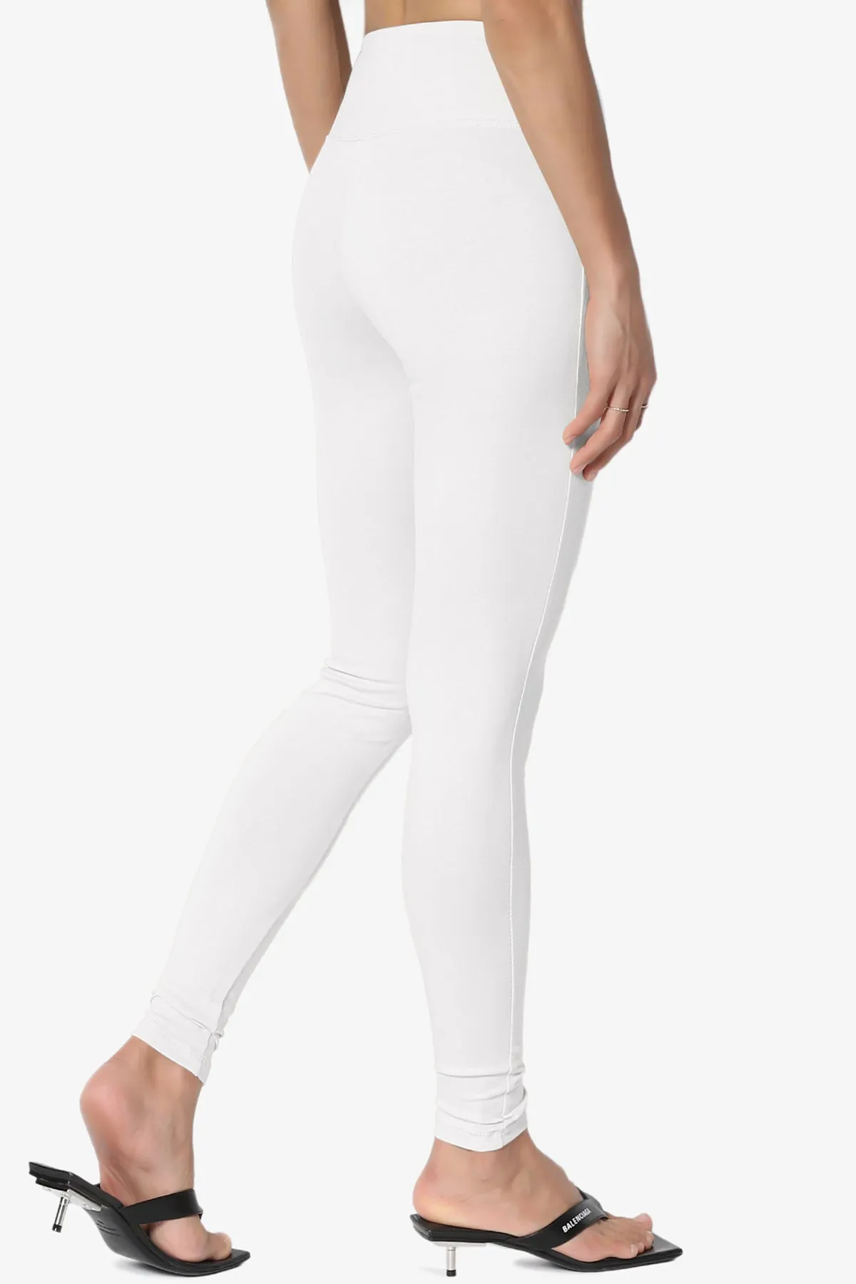 Ansley Cotton Wide Waistband Ankle Leggings MORE COLORS