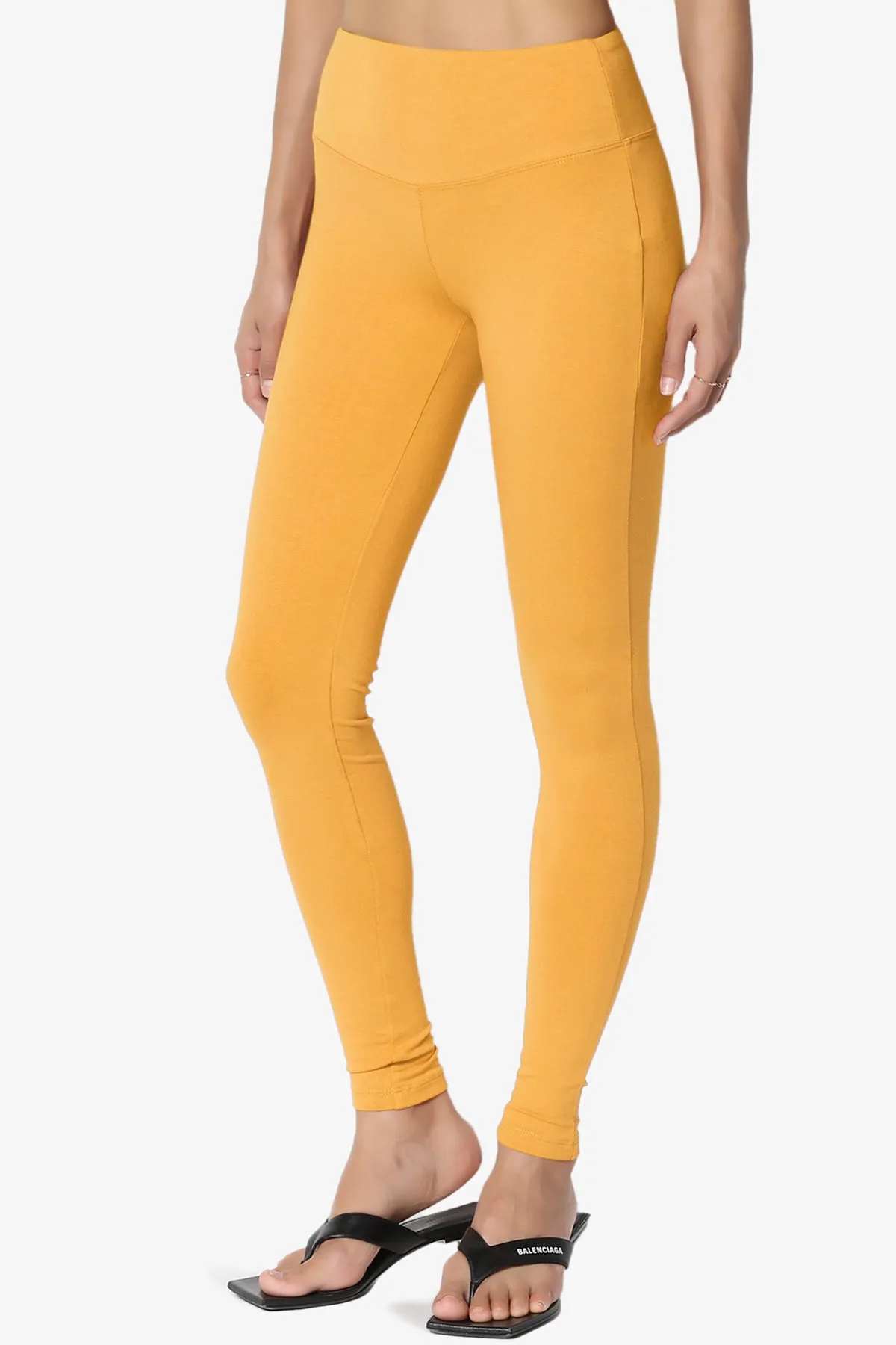 Ansley Cotton Wide Waistband Ankle Leggings PLUS MORE COLORS