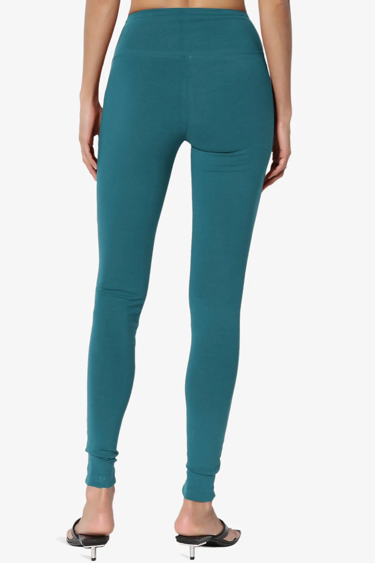 Ansley Cotton Wide Waistband Ankle Leggings PLUS MORE COLORS