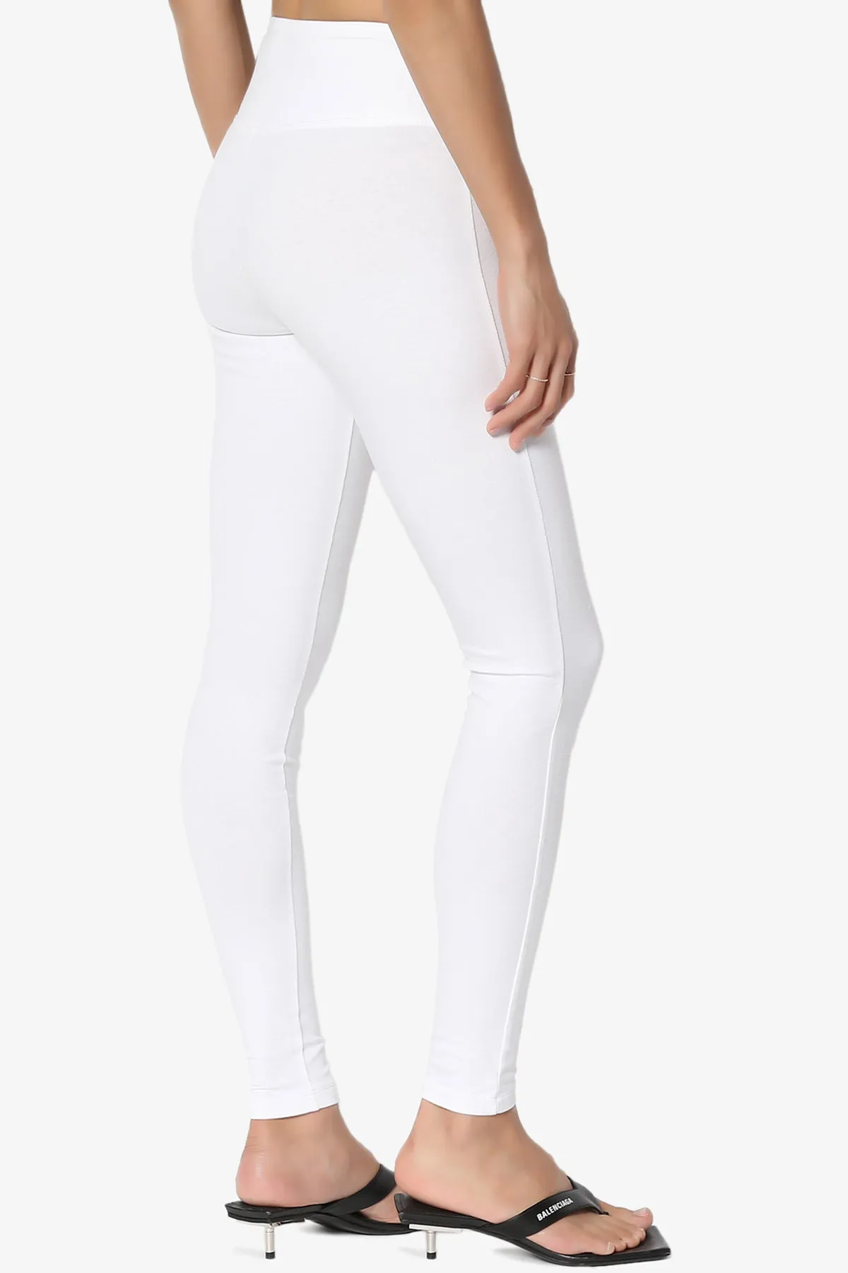 Ansley Cotton Wide Waistband Ankle Leggings PLUS MORE COLORS