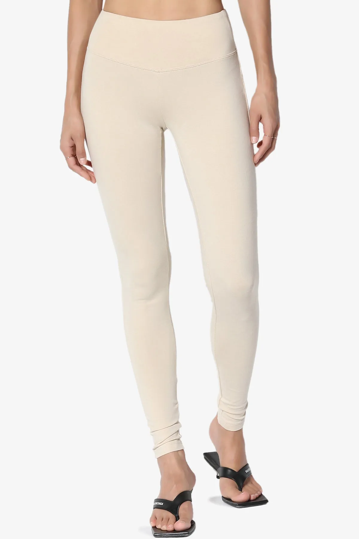 Ansley Cotton Wide Waistband Ankle Leggings PLUS MORE COLORS