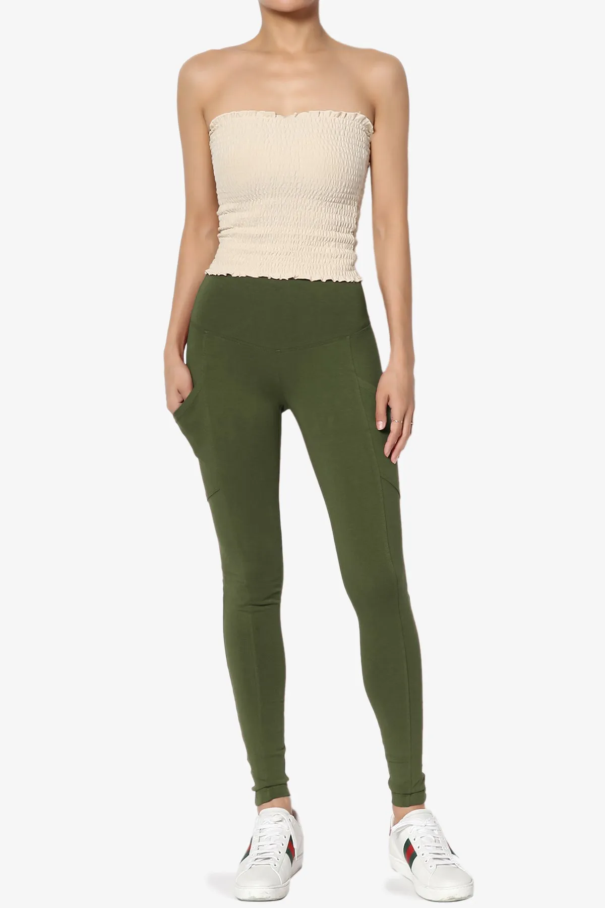 Ansley Luxe Cotton Leggings with Pockets