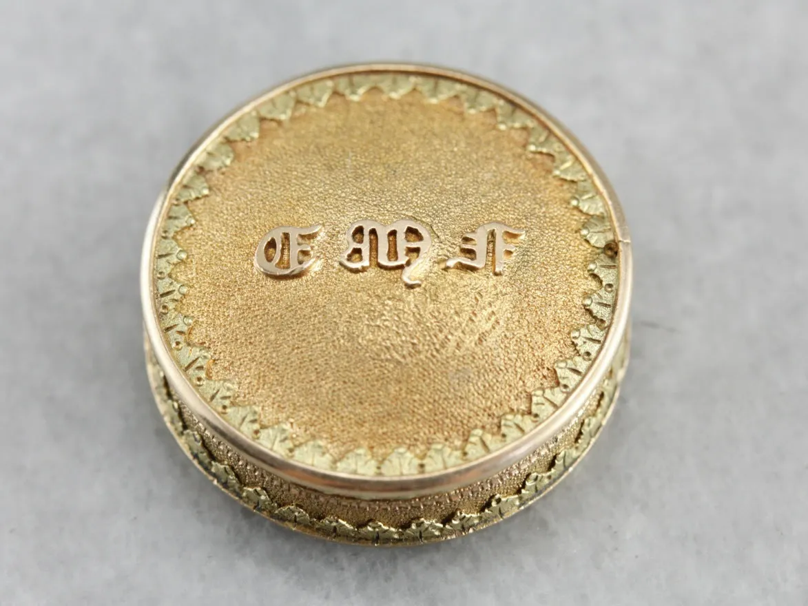 Antique Monogramed Pill Box