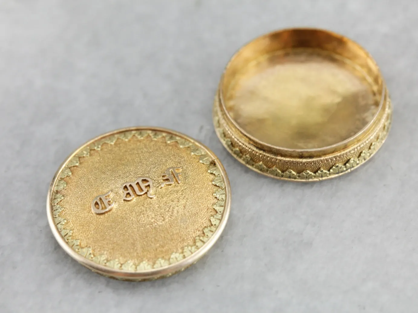 Antique Monogramed Pill Box