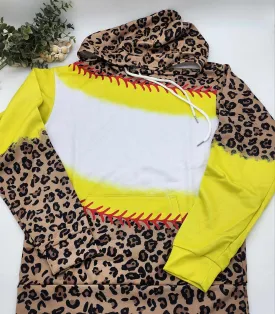 Baseball Yellow Sublimation Hoodie