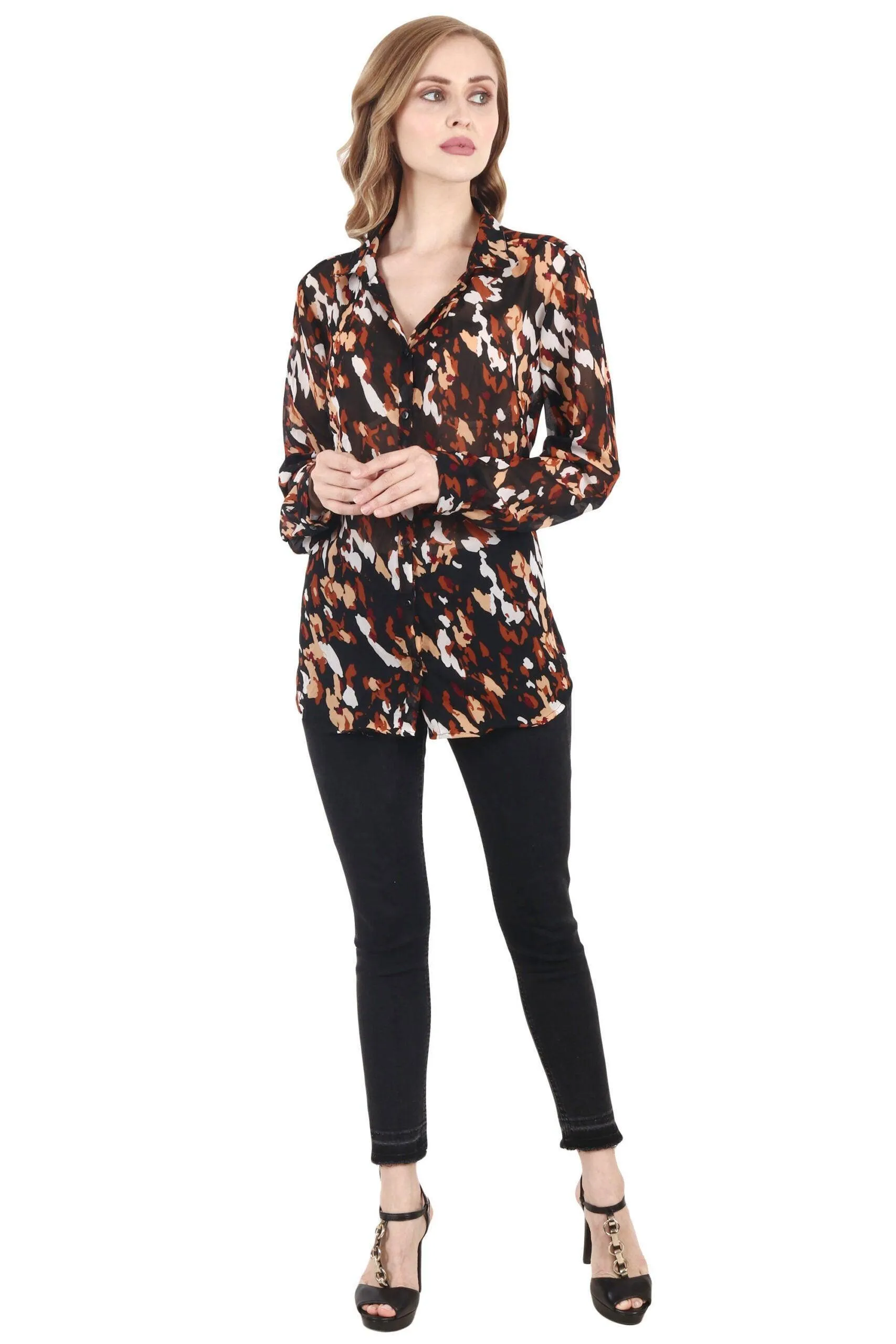 Black Abstract Printed Shirt