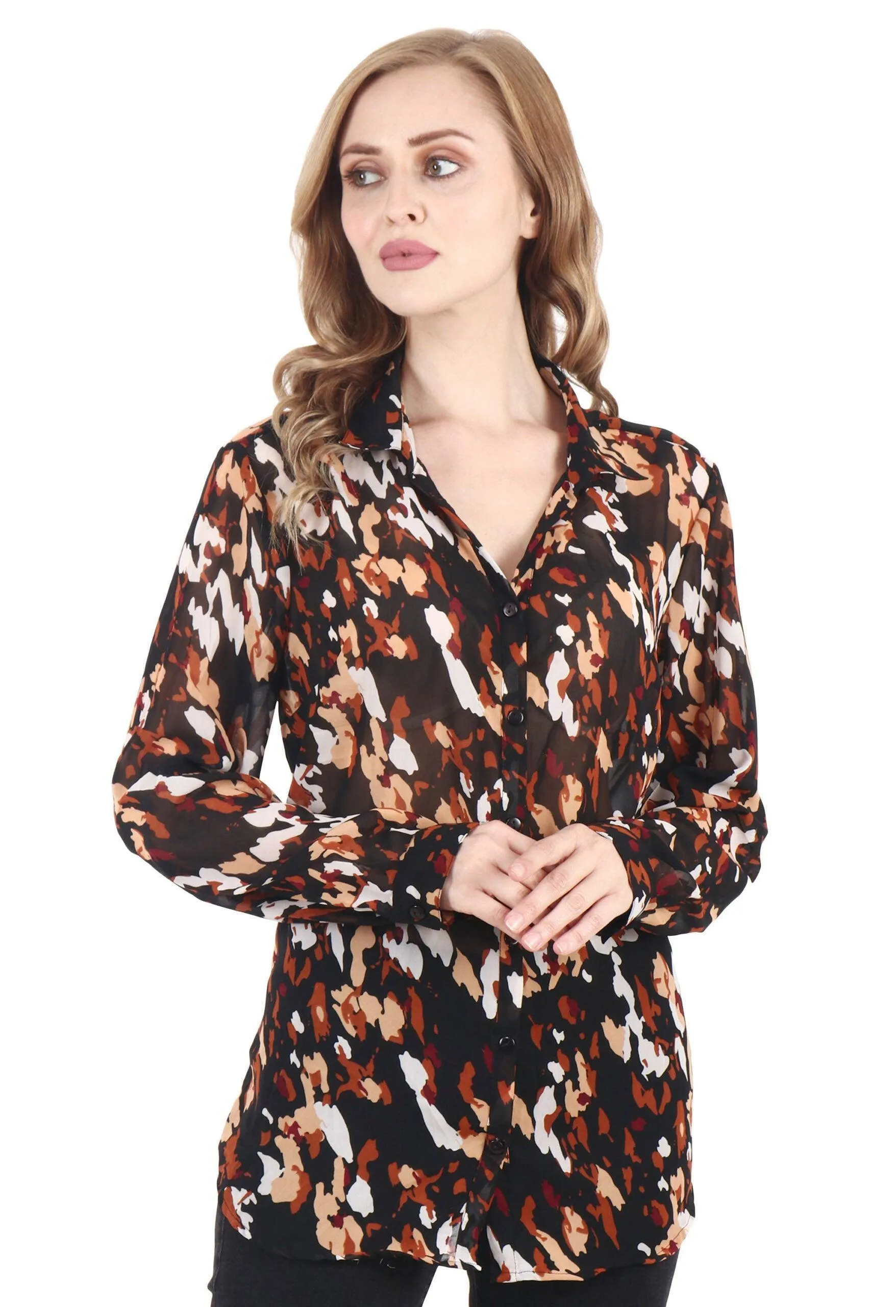 Black Abstract Printed Shirt