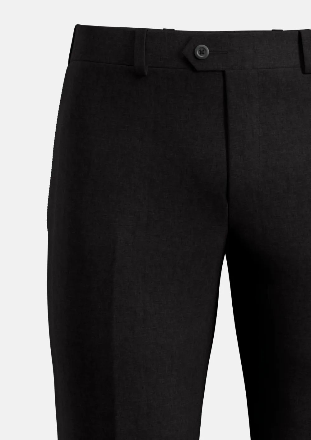 Black Linen Blend Pants