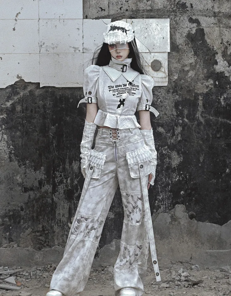 [Blood Supply] Madhouse Distressed Workwear Pants