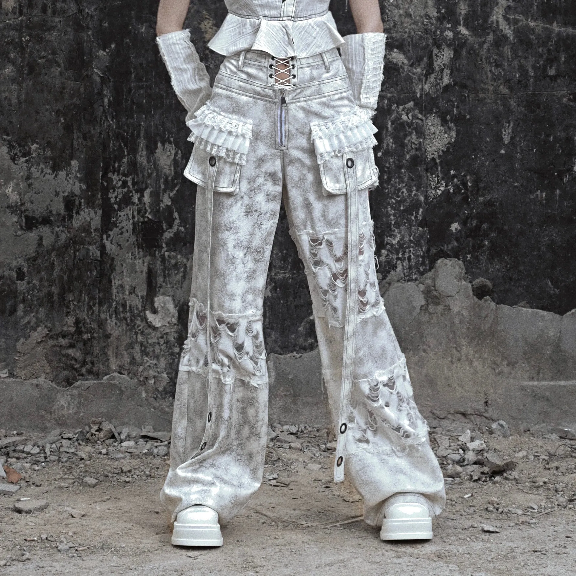 [Blood Supply] Madhouse Distressed Workwear Pants