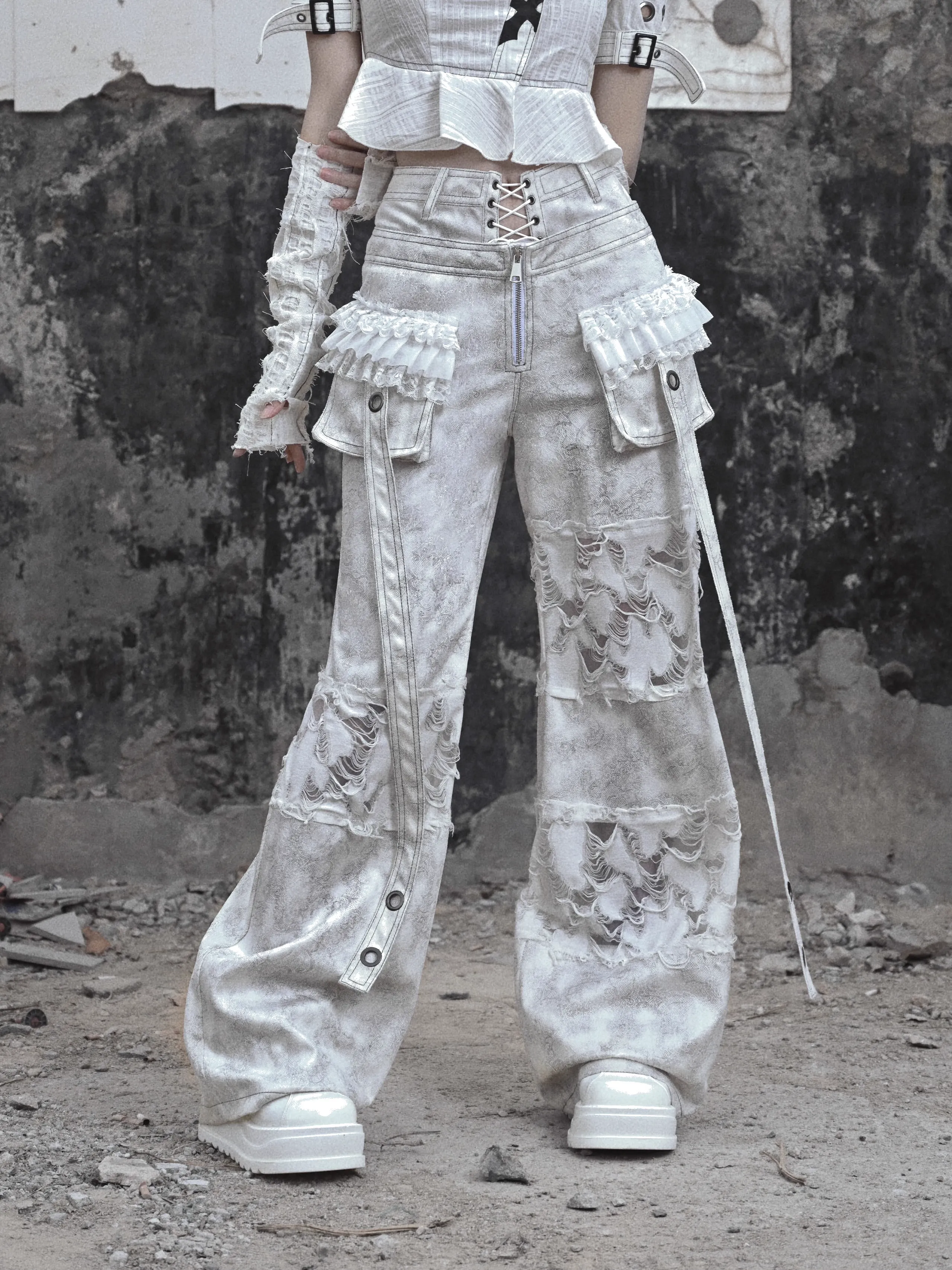 [Blood Supply] Madhouse Distressed Workwear Pants