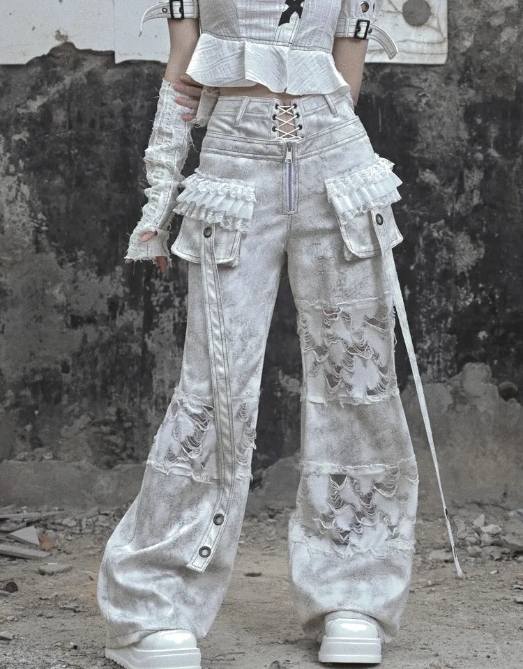 [Blood Supply] Madhouse Distressed Workwear Pants