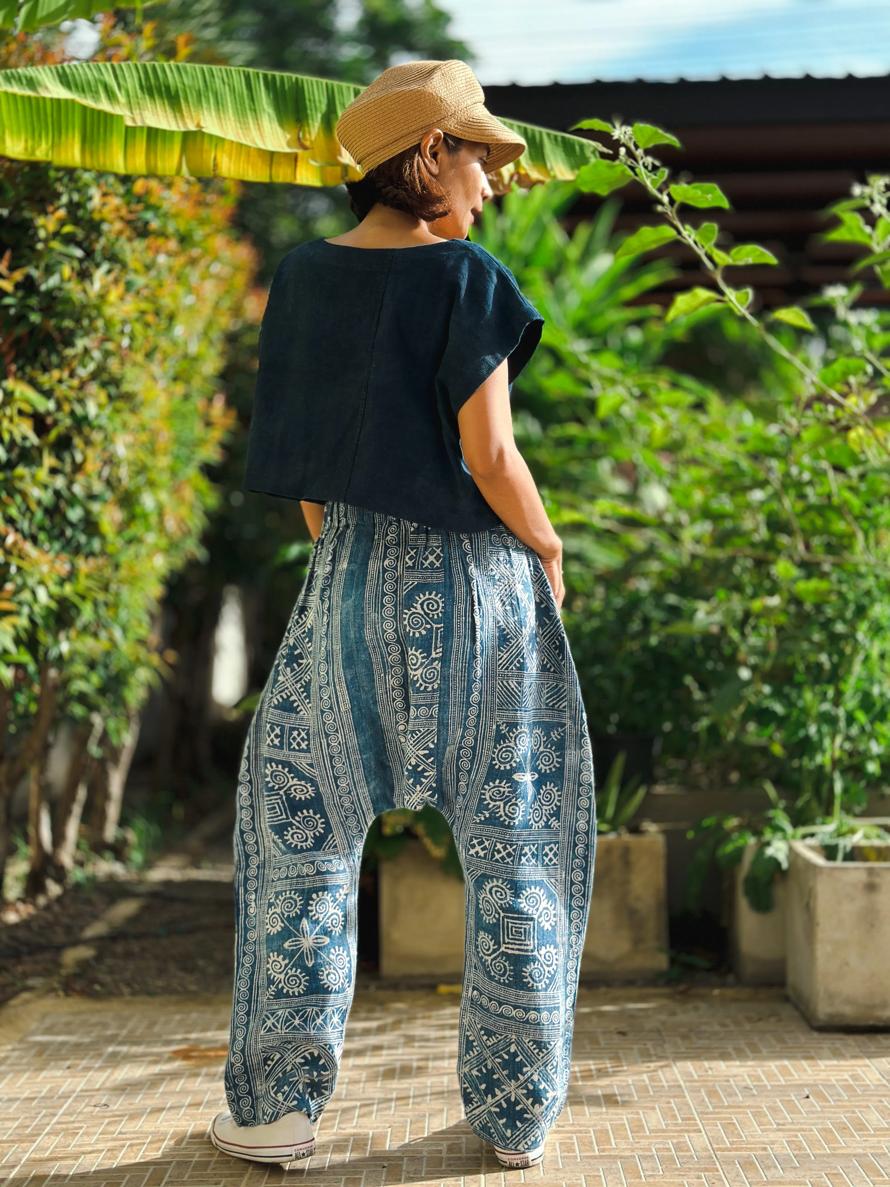 Blue harem pants