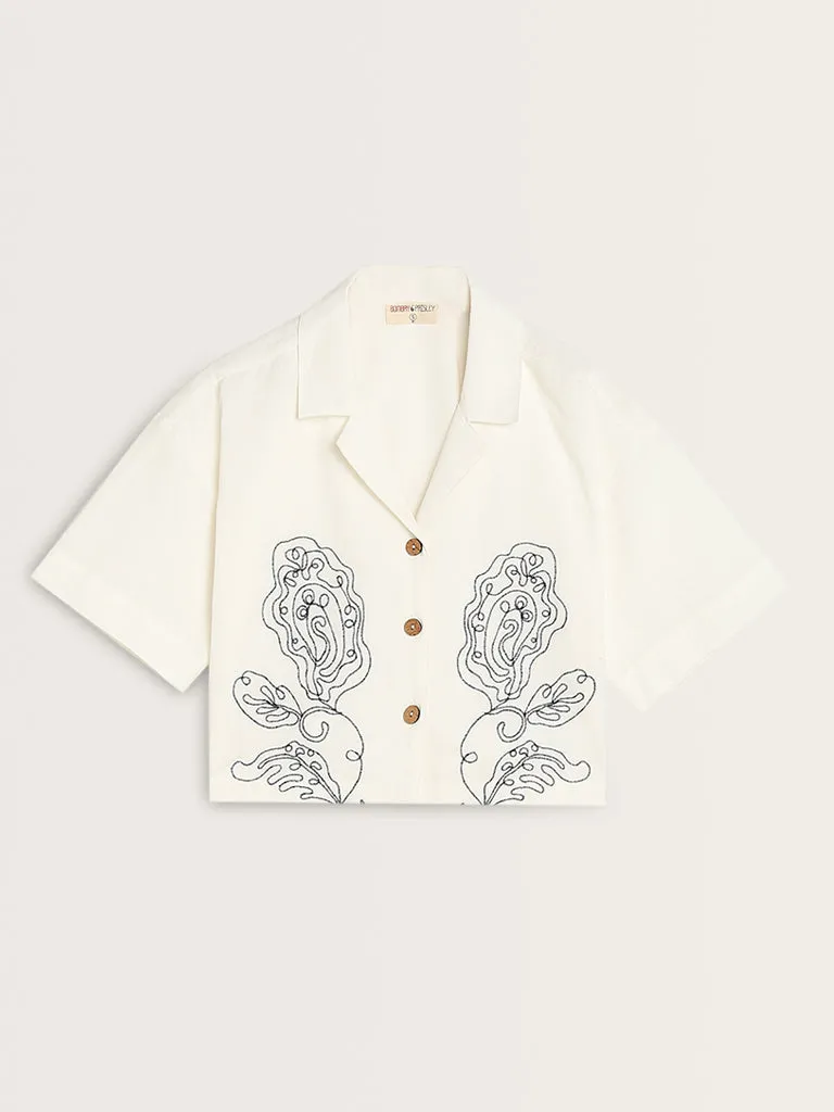 Bombay Paisley Ivory Embroidered Shirt