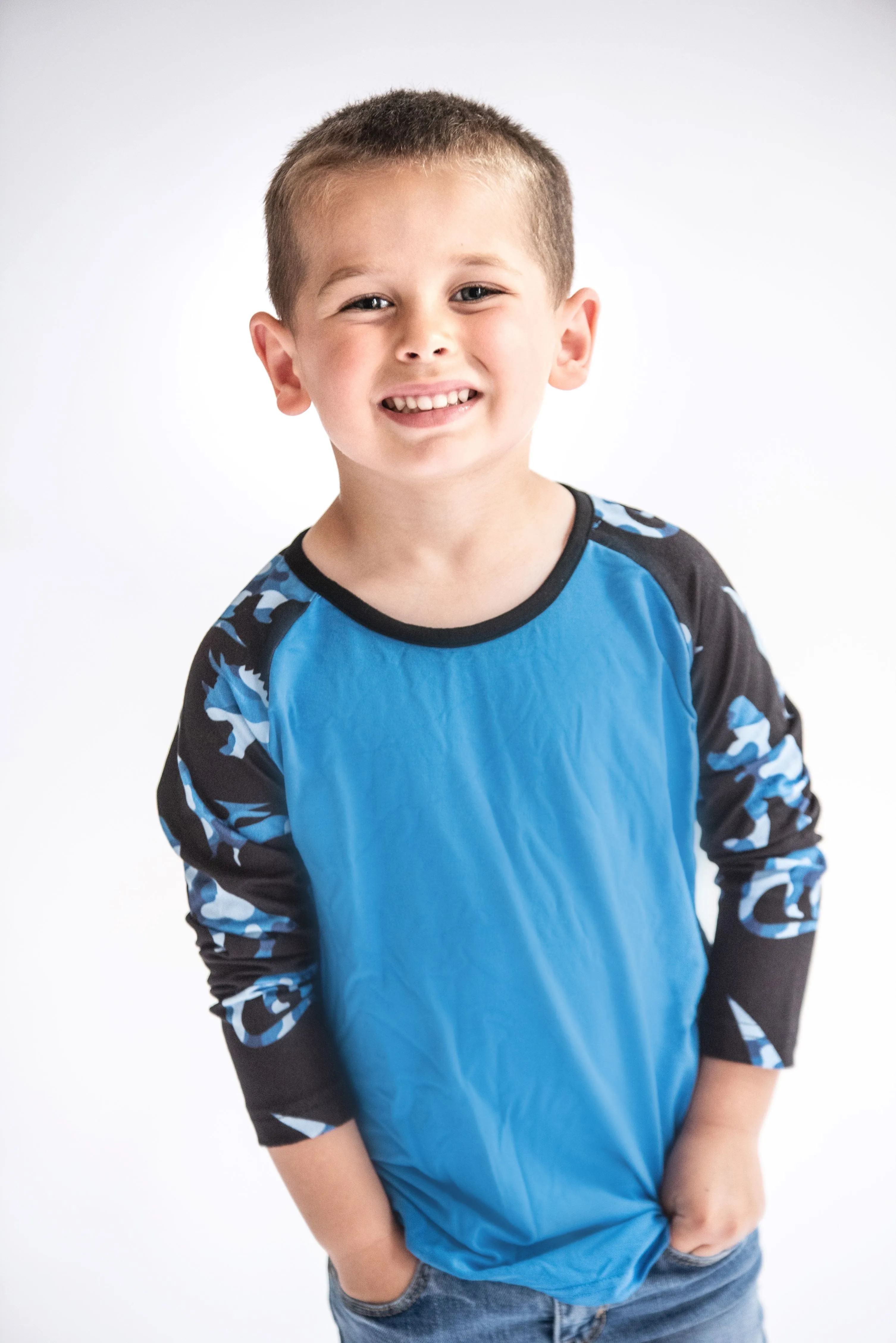 Boo Bash Creepin' it Blue - Kids Long Sleeve Bamboo Tee