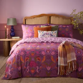 Broderie Floral Reversible Duvet Cover Set Damson