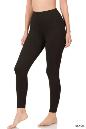 Brushed Microfiber Leggings with Pockets (Available in Two Colors Sm-XL)