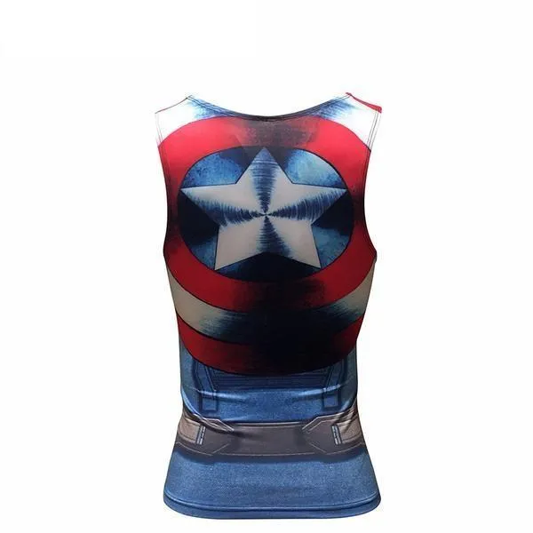 CAPTAIN AMERICA Compression Tank Top