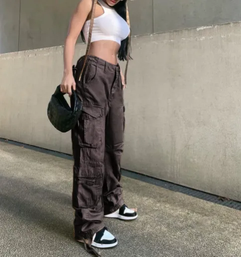 Cargo wide legs retro Pants