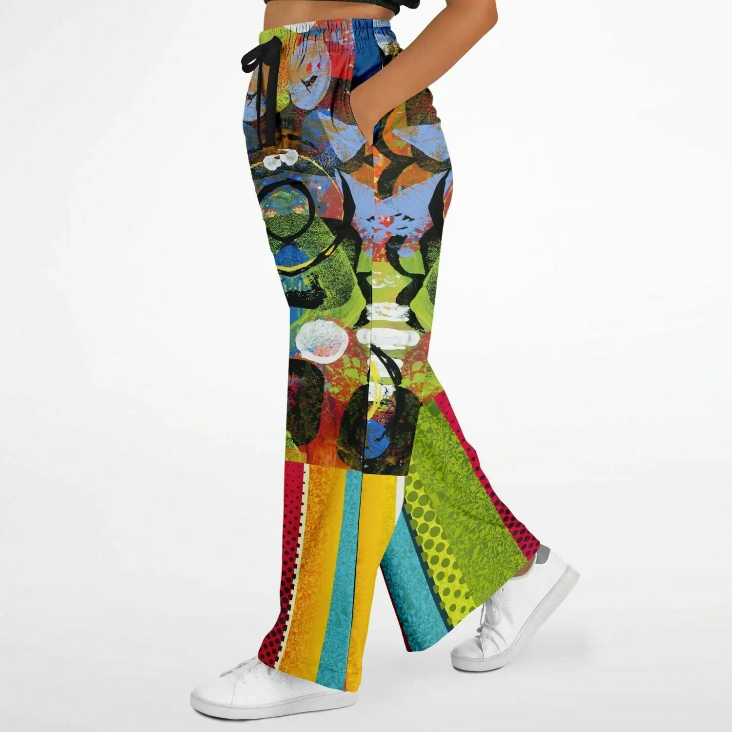 Carnivale Striped Eco-Poly Stretchy Phat Bellbottoms