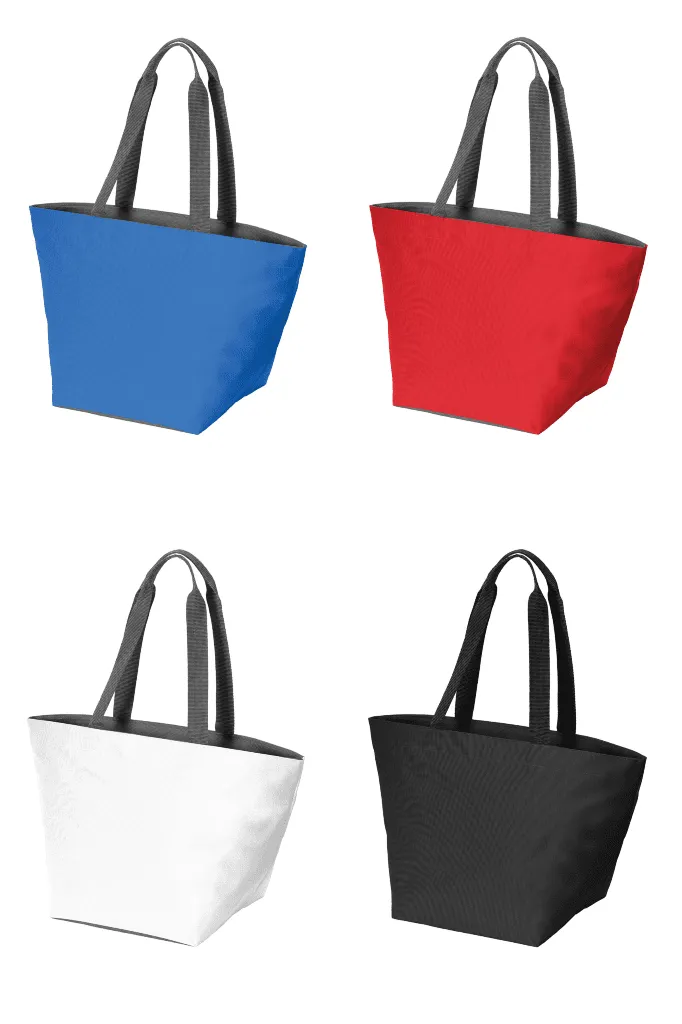 Carry All Zip Polyester Canvas Tote Bag